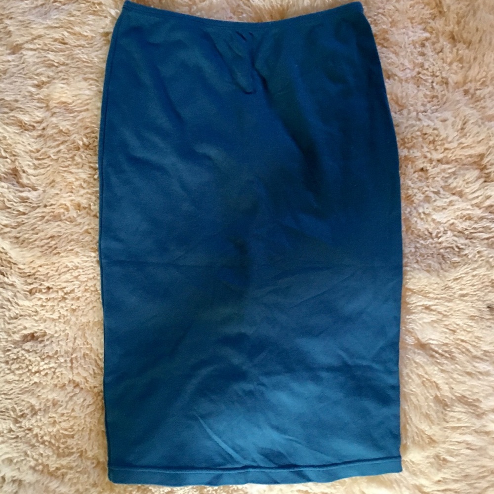 American apparel teal pencil skirt